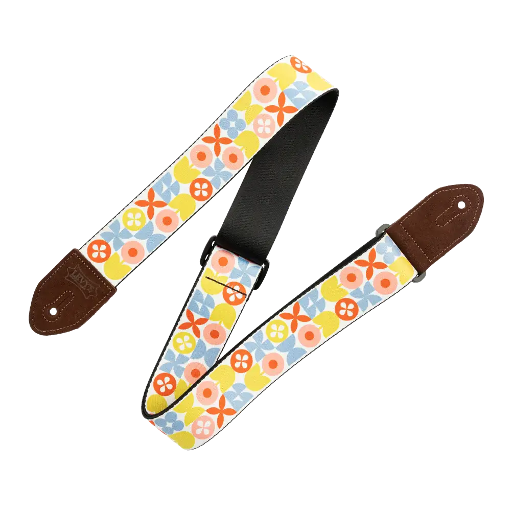 Mid Century Modern Strap - Pink/Green/Red Retro Flower