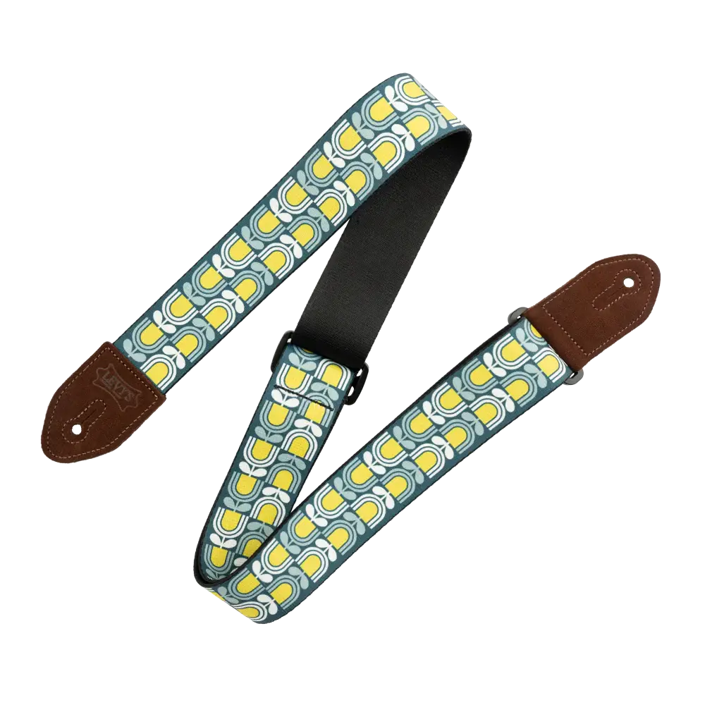 Mid Century Modern Strap - Blue/Green/White Mod Tulip