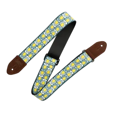 Mid Century Modern Strap - Blue/Green/White Mod Tulip