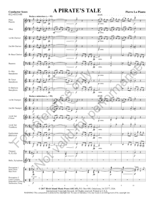 A Pirate\'s Tale - La Plante - Concert Band - Gr. 3