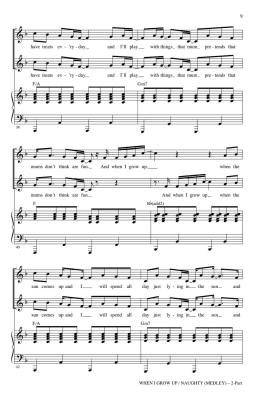 When I Grow Up / Naughty (from \'\'Matilda The Musical\'\') - Minchin/Huff - 2pt