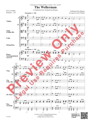 The Wellerman: A Traditional New Zealand Sea Shantey - Phillips - String Orchestra - Gr. 1
