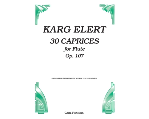 Carl Fischer - 30 Caprices, Op.107 - Karg-Elert - Flute - Book