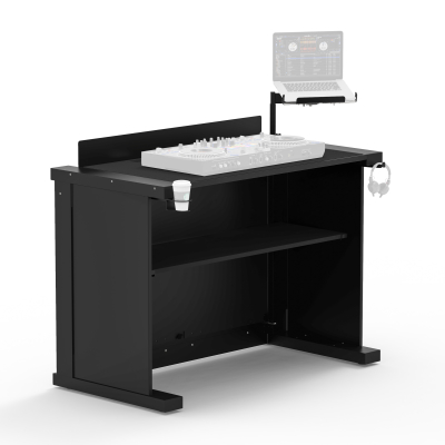 ProX - B3 Quick Folding DJ Controller Turntable CD-J Facade Table Workstation by Humpter - Black on Black