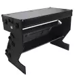 DJ Z-Table Folding DJ Table Mobile Workstation Flight Case Style with Handles and Wheels - Black Finish