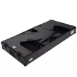 DJ Z-Table Folding DJ Table Mobile Workstation Flight Case Style with Handles and Wheels - Black Finish