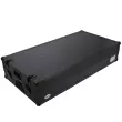 DJ Z-Table Folding DJ Table Mobile Workstation Flight Case Style with Handles and Wheels - Black Finish