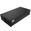 DJ Z-Table Folding DJ Table Mobile Workstation Flight Case Style with Handles and Wheels - Black Finish