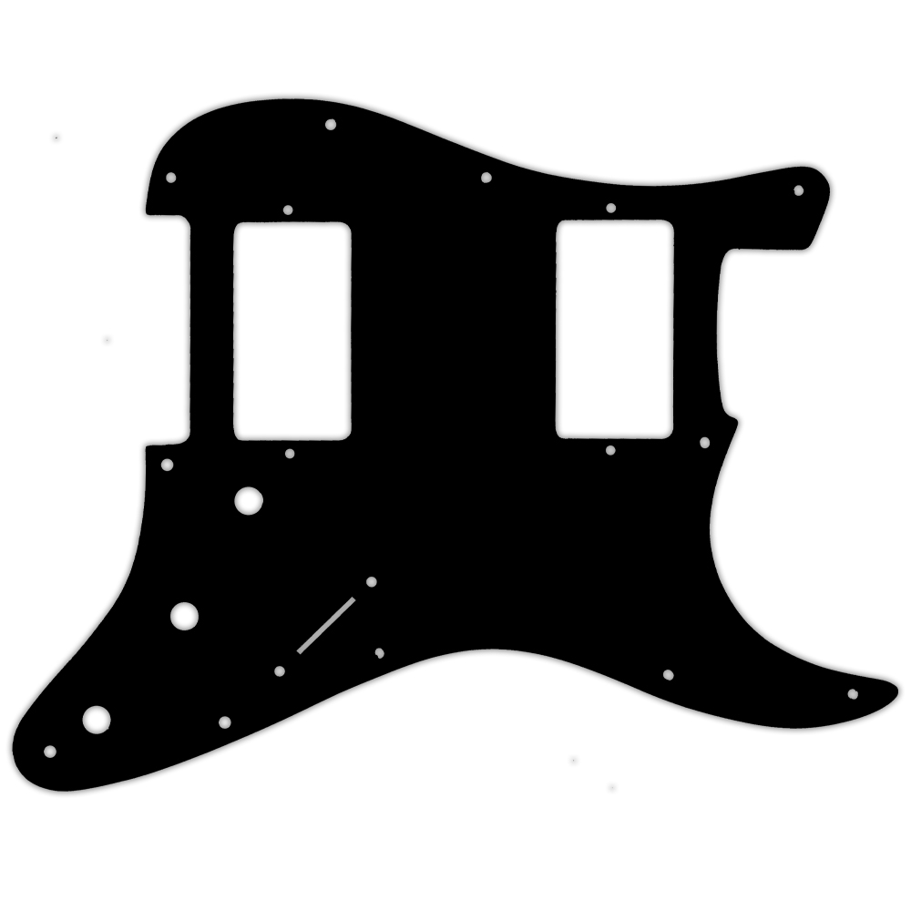 Custom Pickguard for Fender 2010-Present Made in Mexico Blacktop Stratocaster HH - Black
