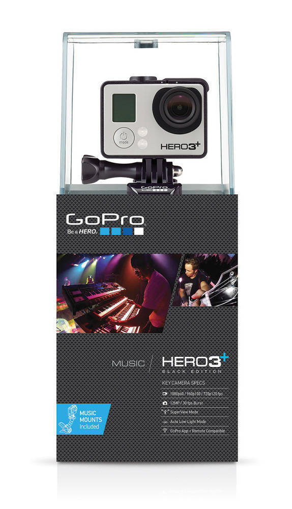 Hero 3+ Black Edition Camera Music Bundle