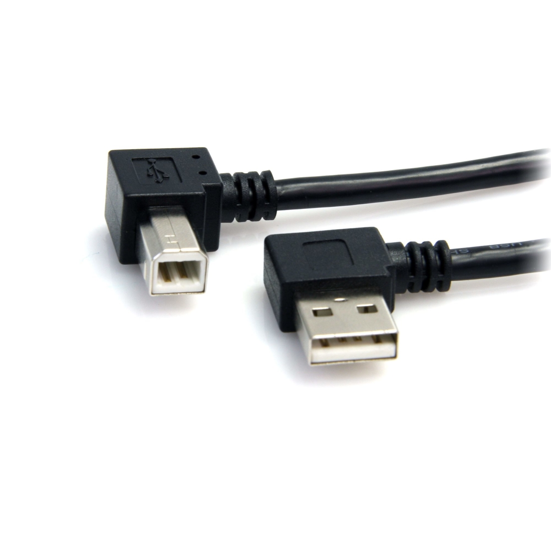 C�ble � connecteurs USB-A et USB-B (fiches � angle droit, 3�pieds)