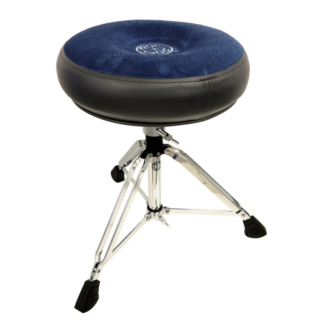 Manual Spindle Round Seat Drum Throne - Blue