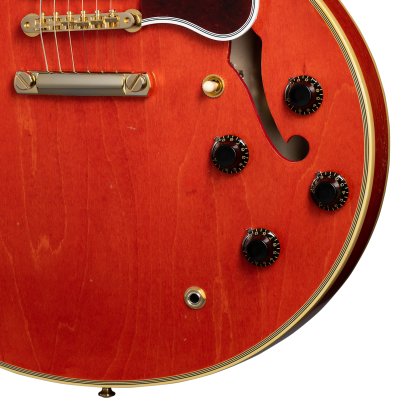 1959 ES-355 Reissue Electric Guitar with Hardshell Case - Light Aged Grapefruit Red