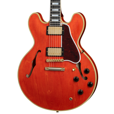 1959 ES-355 Reissue Electric Guitar with Hardshell Case - Light Aged Grapefruit Red