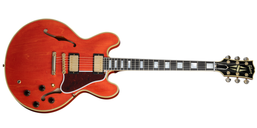 Gibson Custom Shop - 1959 ES-355 Reissue Electric Guitar with Hardshell Case - Light Aged Grapefruit Red
