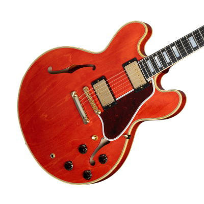 1959 ES-355 Reissue Electric Guitar with Hardshell Case - Light Aged Grapefruit Red