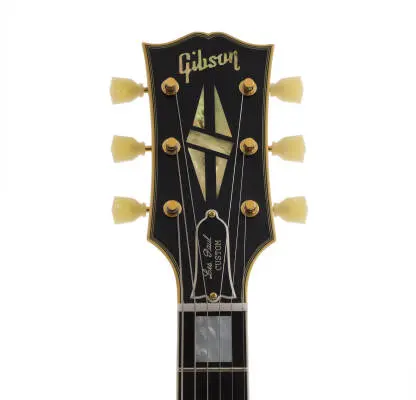 1957 Les Paul Custom Reissue 3-Pickup Electric Guitar with Hardshell Case - Light Aged Ebony