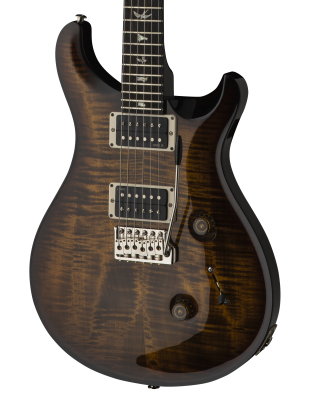 Custom 24 Electric Guitar with Hardshell Case - Black Gold Wraparound Burst