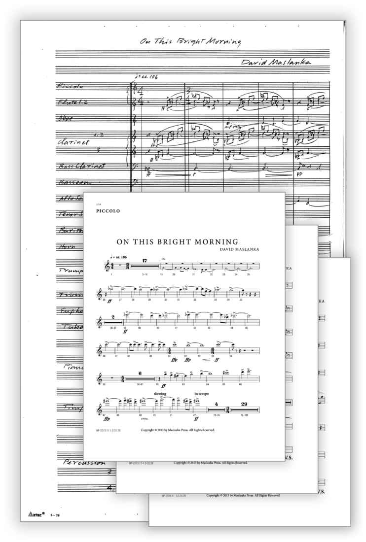 On This Bright Morning - Maslanka - Concert Band - Gr. 4