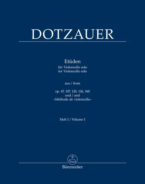 Etudes, Volume 1 from op. 47, 107, 120, 126, 160 and \'\'Methode de violoncelle\'\' - Dotzauer/Kennaway - Cello - Book
