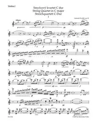 String Quartet No. 11 in C Major Op. 61 - Dvorak - Set of Parts, Urtext Edition - String Quartet