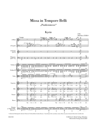 Missa in Tempore Belli Hob. XXII:9 \'\'Mass in Time of War\'\' - Haydn/Friesenhagen - Full Score