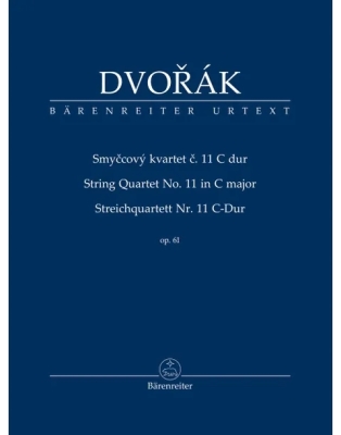 Baerenreiter Verlag - String Quartet no. 11 in C major op. 61 - Dvorak/Schick - Study Score - Book