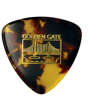 Golden Gate Picks - MP-40 Deluxe Tortoise Large Triangle Guitar Pick - Medium (12 Pack)