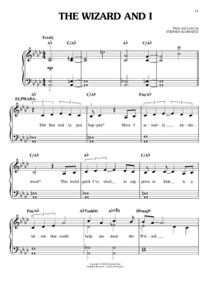 Wicked: A New Musical - Schwartz - Easy Piano/Lyrics - Book