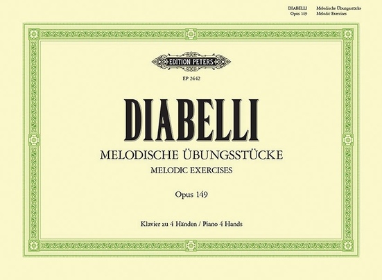 Melodious Exercises Op. 149 - Diabelli - Piano Duet (1 Piano, 4 Hands) - Book