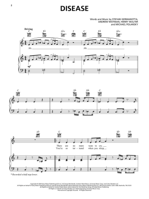 Lady Gaga: MAYHEM - Piano/Vocal/Guitar - Book