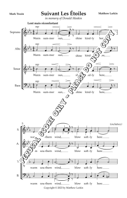 Suivant Les Etoiles - Larkin - SATB