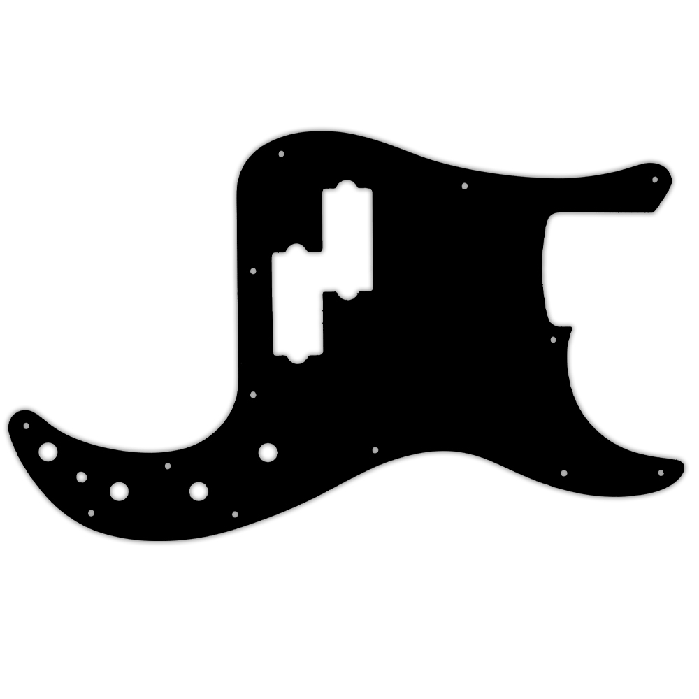 Custom Pickguard for Fender 2005-Present Made in Mexico Deluxe Active Special Precision Bass - Black