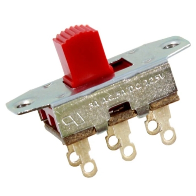 All Parts - Switchcraft On-On Slide Switch for Jazzmaster/Jaguar - Red Knob