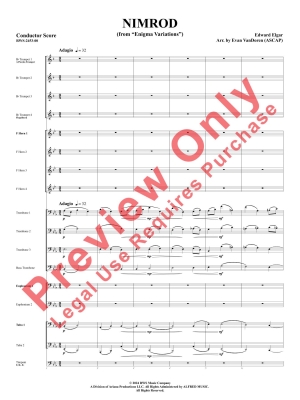 Nimrod (from \'\'Enigma Variations\'\') - Elgar/VanDoren - Brass Ensemble - Gr. 6