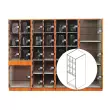 Wenger - AcoustiCabinet with 9 Small Compartments, Bottom Compartment and Waterfall Grille Door - Cherry