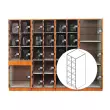 Wenger - AcoustiCabinet with 10 Small Compartments and Waterfall Grille Door - Cherry