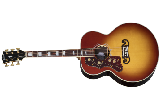 Gibson - SJ-200 Standard Rosewood Jumbo Acoustic/Electric Guitar with Hardshell Case - Rosewood Burst (Left Handed)
