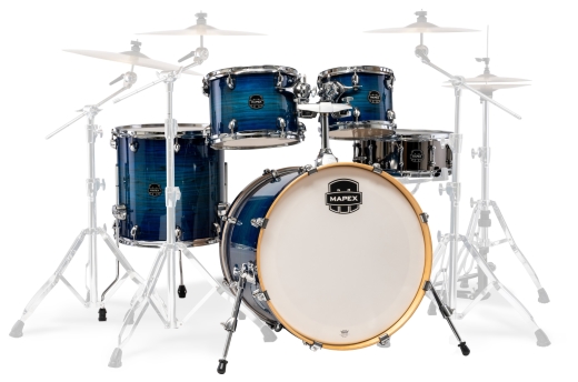 Mapex - Armory 5-Piece Shell Pack (22,10,12,16,SD) - Blue Wave Burst