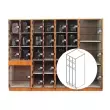 Wenger - AcoustiCabinet with 6 Small Compartments, 3 Long Compartments and Waterfall Grille Door - Cherry