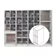Wenger - AcoustiCabinet with 6 Narrow Compartments and Waterfall Grille Door - Oyster