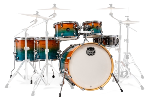 Mapex - Armory 6-Piece Shell Pack (22,10,12,14,16,SD) - Ocean Sunset Fast Toms