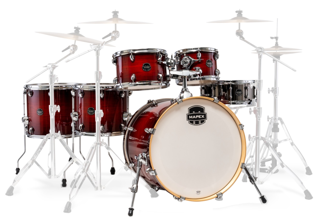 Armory 6-Piece Shell Pack (22,10,12,14,16,SD) - Red Onyx Burst Fast Toms