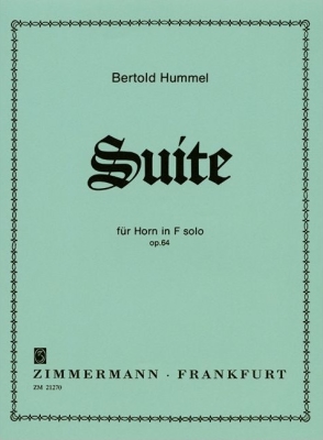 Musikverlag Zimmerman - Suite Op. 64 - Hummel - Horn in F - Book