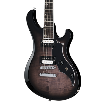 Victory Figured Top Electric Guitar with Hardshell Case - Translucent Ebony Burst