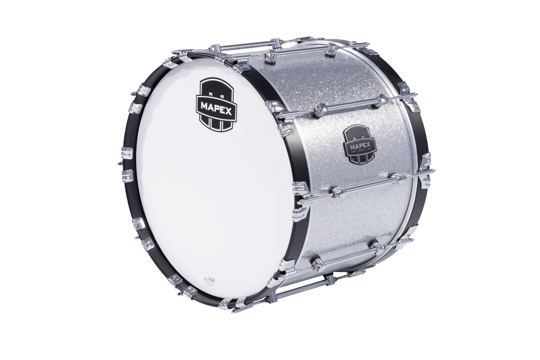 Quantum Mark II Series 20x14\'\' Marching Bass Drum - Crystal Sparkle