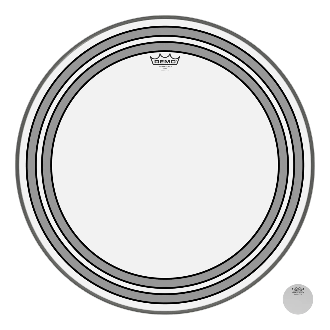 Powersonic Clear Bass Drum Head - 24\'\'