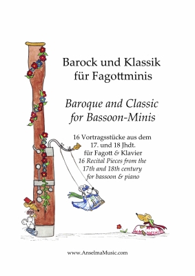 AnselmaMusic - Baroque and Classic for Bassoon-Minis - Bassoon/Piano - Book
