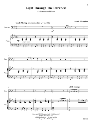 Light Through the Darkness - Salvaggione - Bassoon/Piano - Sheet Music