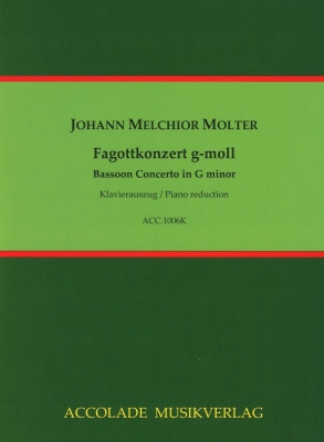 Accolade Musikverlag - Concerto in G Minor - Molter/Holder - Bassoon/Piano Reduction - Book